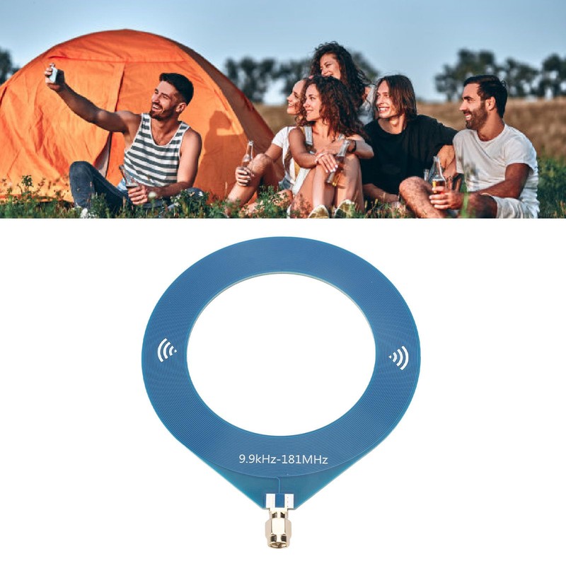 Loop Antenna 9.9kHz-181 MHz SMA Port Antenna for Outdoor Camping