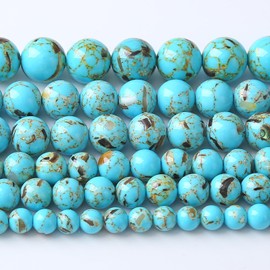 10MM 38PCS Blue Shell Turquoise Spacer Loose Beads for Jewelry Making DIY Bracelet Necklace