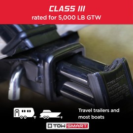 TOWSMART Class III, 5,000 lb., 5-1/4 in. Drop x 4 in. Rise x 1 in. Shank, X-Mount Trailer Hitch Ball Mount