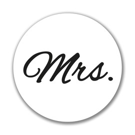 huuraa Sticker Mrs Lettering Sticker 10 cm with Motif Wedding Gift Idea for Friends and Family