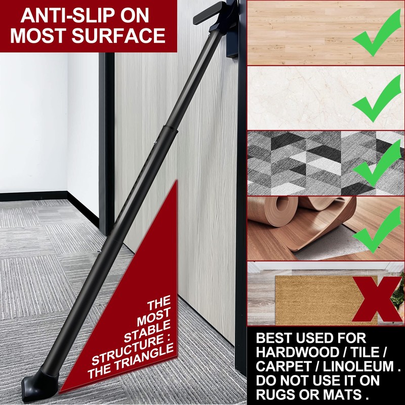 AceMining Upgraded Door Security Bar & Sliding Patio Bar, Heavy