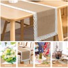 Dremisland Hessian Table Runner, Jute Lace Tablecloth, Rustic Dresser Table