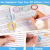 Hoiny Sticky Notes, Transparent Highlight Strips, Fluorescent Sticky Notes, Pastel