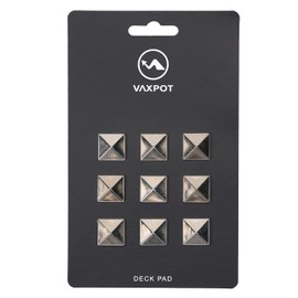 VAXPOT VA-2808 SLV Snowboard Deck Pad, Set of 9, Metal, Pyramid Studs