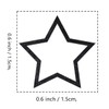 Star Hollow Rubber Stamp, 3/5 Inch Small Mini Stamp for