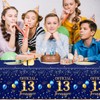 GREHUMOR 13th Birthday Decorations Men-3pcs Navy Blue Birthday Table Covers
