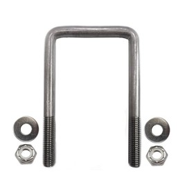 EZ Loader 1/2""-13 x 3-1/8"" x 4-3/8"" 304 Stainless Steel Square U-Bolt w/Washers and Nuts