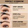 Apooliy Microblading Eyebrow Pen，Waterproof Eye Brow Pencils with 4 Fork