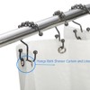Amazer Shower Curtain Hooks Rings Double Shower Curtain Rings Stainless