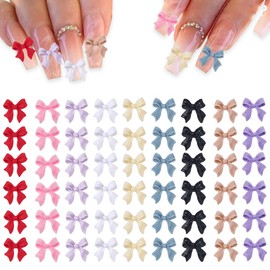 200 Pcs Bow Nail Charms Colorful 3D Bowknot Nail Art Accessories for Acrylic Nails Cute Resin Butterfly DIY Manicure Decoration Tips, Nail Art Crafts