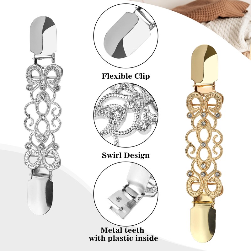 sweater clips, Leather