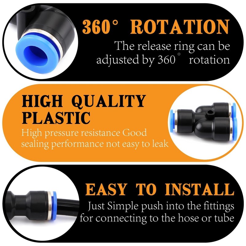 170 PCS Quick Connect Air Hose Fittings Kit, Push to