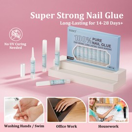 EODCI Nail Glue Super Strong Nail Glue for Acrylic Nails Press on Nails Professional Nail Glue for Nail Tips Fake Nails False Nails Long Lasting Glue for Stick On Nails Broken Nails 0.07oz 12pcs