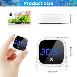 Aquarium Thermometer Digital Aquarium Thermometer Terrarium Thermometer Aquarium Digital Mini Aquarium Thermometer Indoor Aquarium Thermometer LED Display Aquarium Accessories for Temperature