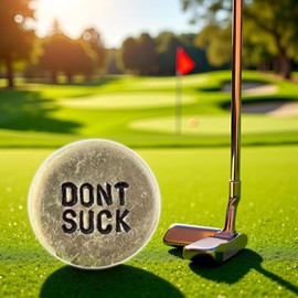 Pchnfei Funny Golf Ball Marker, Dont Suck,Humor Novelty Golf Ball Markers with Funny Words,Golf Ball Marker Hat Clip,Golf Gag Gifts for Men or Women Golfers Golf Lovers, Golf Ball Markers