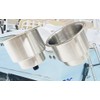 Stainless Steel Cup Holder with Drainage Outside Diameter 4" Inner