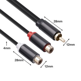 RCA 3.5mm Converter Cable 30cm RCA Cable Red White Audio HiFi Sound Quality Compatible with Old Equipment such as Stereo Amplifier, Speaker, Old Player, Mini Compo and More 3.5mm Male to 2RCA (Female)