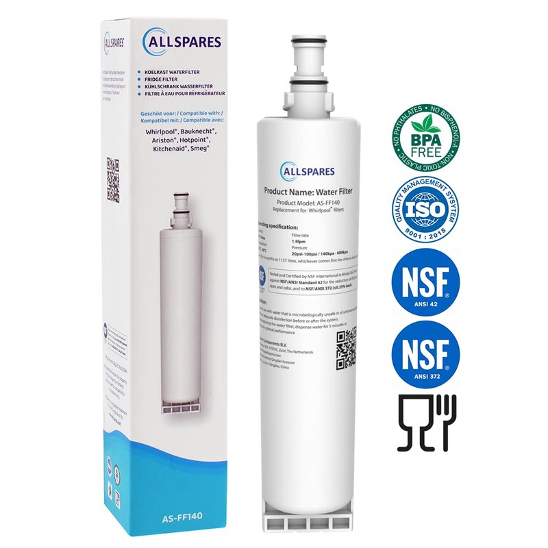 AllSpares Fridge Water Filter for Whirlpool SBS200 SBS002 SBS001 and