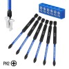 WORKPRO 6pcs PH2 Impact Phillips Screwdriver Bit Set 4" Long