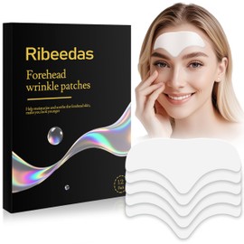 Ribeedas 20 Pack White Forehead Wrinkle Patches Overnight,Collagen Wrinkle Patche,Apply to the Skin Between the Foreheads and Eyes,Reduce Forehead Wrinkles,Moisturize Facial Care