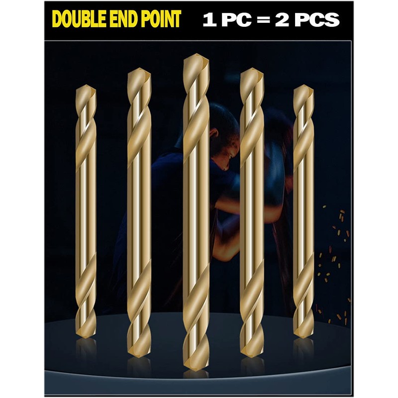 HSS Cobalt Drill Bit Double End 1/8 in. Stubby Body