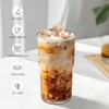 Luiaiog Glass Coffee Cups with Lids and Straws - Set