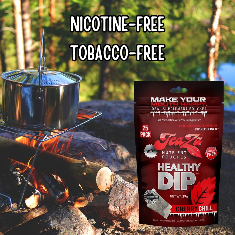 Teaza Energy Pouches, Tobacco Free Nicotine Free Dip Alternative Snuff