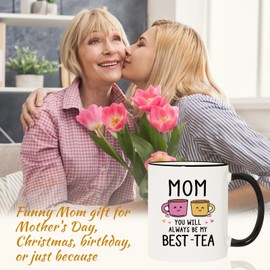 Aurahouse Birthday Gifts for Mom from Daughter, Mom Mug Gifts, Mother Birthday Gift from Daughter Son, You Will Always Be My Best Tea Mother Cup, Mama Gift for Thanksgiving Christmas