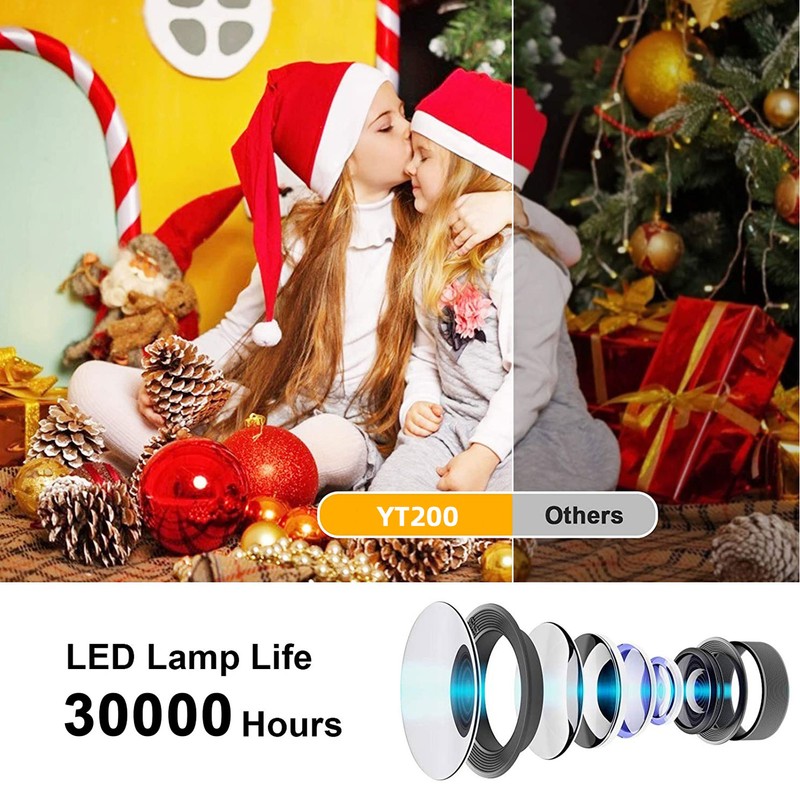 Mini Projector Eye Protection Built in Speaker Pocket LED Projector