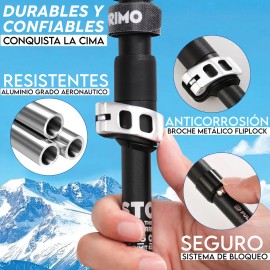 Bastones Senderismo Ajustables Aluminio Plegables 2 Pzas. Color Par Mango Eva Con Antishock