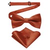 Jemygins Set for Men - Includes Plain Bow Tie, Men’s