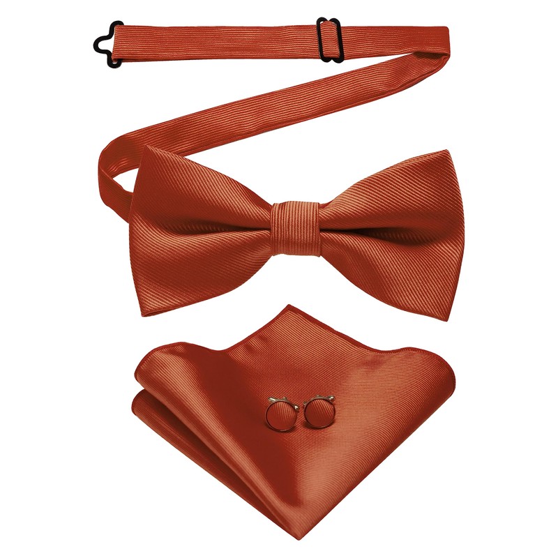 Jemygins Set for Men - Includes Plain Bow Tie, Men’s