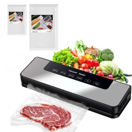 Choisonye Vacuum Sealer Machine Automatic Food Sealer Fast Compact 6-in-1 Easy Presets,4 Food Modes One Button Start Food Saver Vacuum Sealer Machine with 20 Vacuum Bags Vacuum Sealer for Food