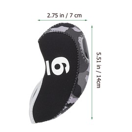 Baluue 10 Piezas Juegos De Hierro De Golf Funda De Piel para Palos De Golf Cubierta del Conductor Cubierta De La Cabeza Golfs Cubiertas De Cabeza De Golf Hiyab Neopreno Club
