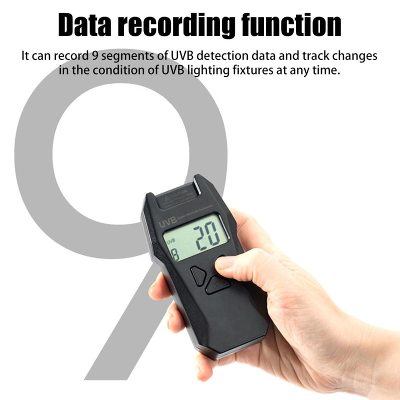 DONGKER UVB Index Meter,Reversible Probe Handheld Digital Radiometer with Data