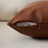 Fancy Homi Faux Leather Boho Decorative Throw Pillow Covers, Thick