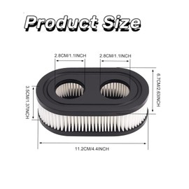 593260 Air Filter 798452 334404 Lawn Mower Air Cleaner Cartridge Filter Replacement for 500 500EX 4247 5432 5432k 09P00 09P702 550E 550EX 625 575EX Series Tractor Accessories (1Pcs)