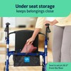 Medline Aluminum Rollator Walker with Seat, Blue, 250 lb. Weight