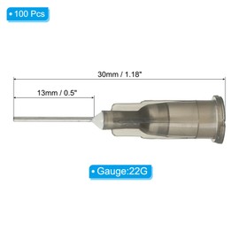 PATIKIL Blunt Tip Dispensing Needles, 100 Pcs 0.5 Inch 22G Industrial Liquid Dispenser Needle for Refilling Liquid Ink Adhesive Glue