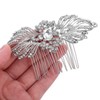 FRCOLOR Bridal Hair Comb with Rhinestones and Simulated Pearls Elegant