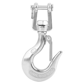Slip Hook with Latch Pine Swivel Eyes Crane Chain Hook 650 kg / 1000 kg Stainless Steel Swivel Lifting Hook 304 with Clasp Rigging (650 kg)