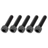 POSH FAITH Motorcycle Accessories Cap Bolts, Stainless Steel, Black, 5