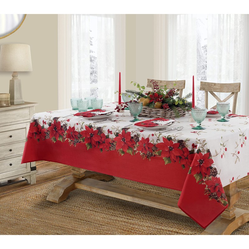 Newbridge - Mantel Rectangular de Tela de Pascua con Doble