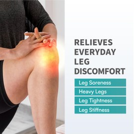 Vital Salveo - Germanium Recovery Compression Outdoor Full Leg Long Knee Sleeve for Basketball, Football, Knee Pain, Joint Pain, Arthritis (1 piece)-L