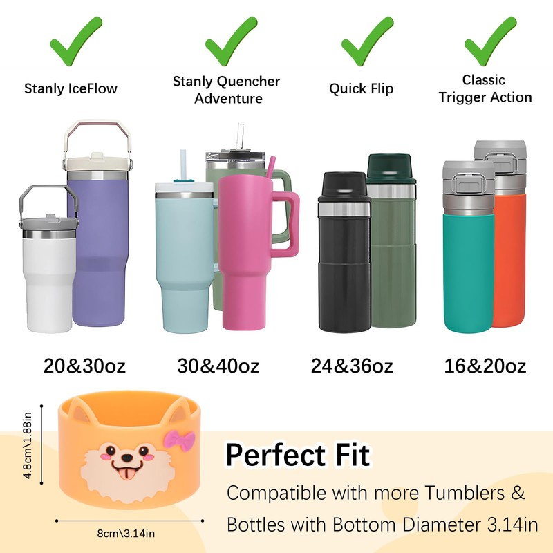 AGIFTMIND Silicone Boots for Stanly Cup 20/30/40 oz, Bottom Protector