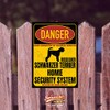 Russian Black Terrier Sign Danger Security System Door Sign Dog