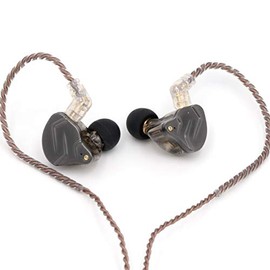 Linsoul KZ ZSN Pro Doble Conductor 1BA+1DD Auriculares híbridos de Metal HiFi con Cable Desmontable de 2 Clavijas, Panel de aleación de Zinc (Sin Micrófono, Negro)