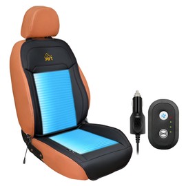 JPart 2025 Upgraded Cooling Car Seat Cover with Massage,12-24V Cooling Seat Cushion for Summer,12 Fans Ac Ventilated Seat Covers for Truck SUV Car Universal Fit