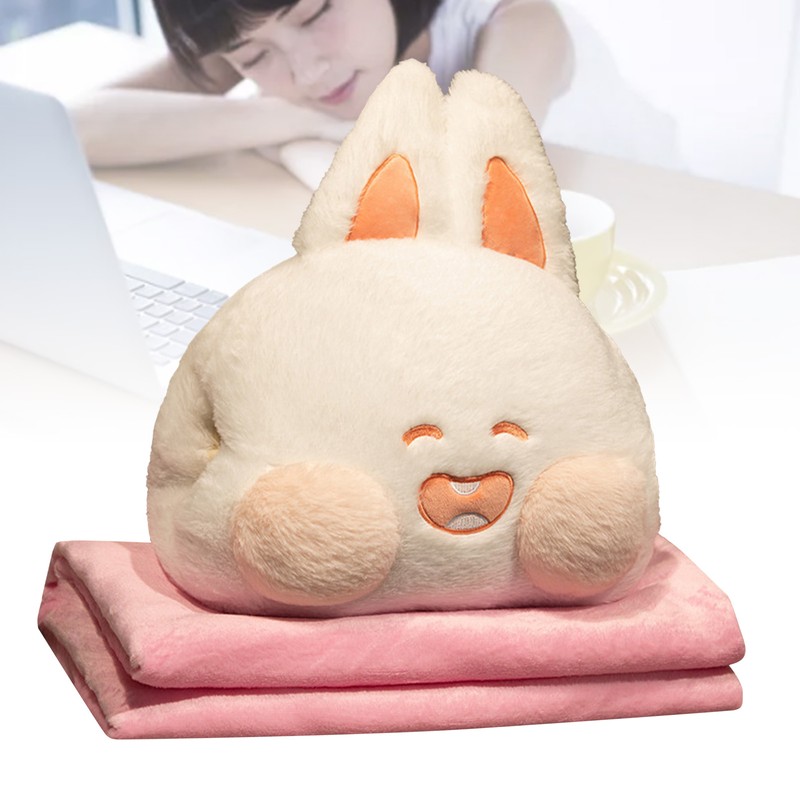 Stuffed Animals Travel Blanket Pillow Set Soft Plush Hugging Pillow