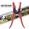 Red Steel Livestock Veterinary Ear Tag Plier Puncher Pig Cow